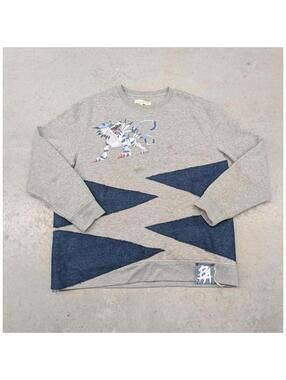 Custom 1 of 1 Bad Apple Digimon Garurumon patch work sweater